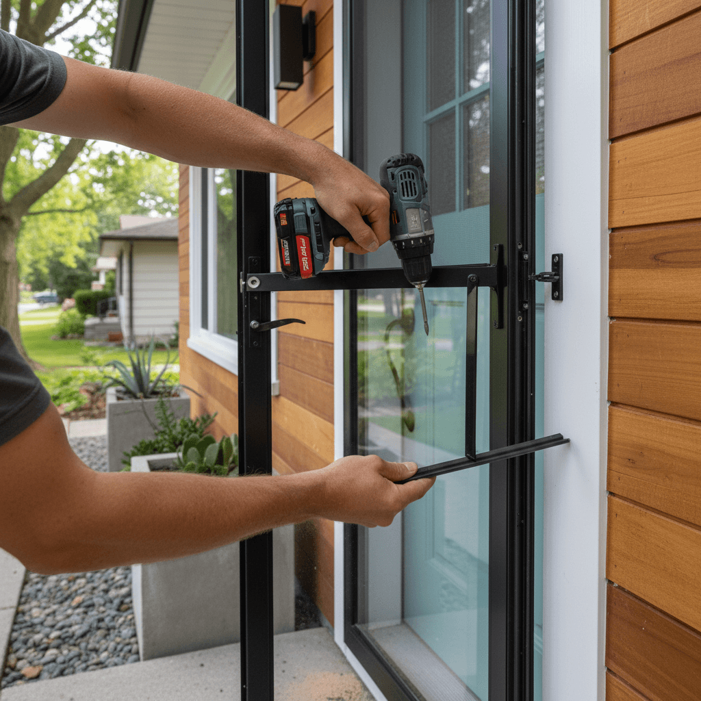 Professional storm door installation project by RenoHouse in Etobicoke — exterior doors