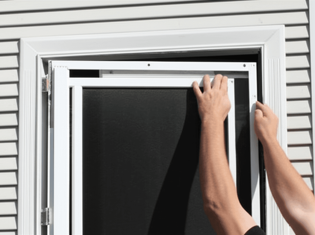 Professional storm door installation project by RenoHouse in Georgina — exterior doors