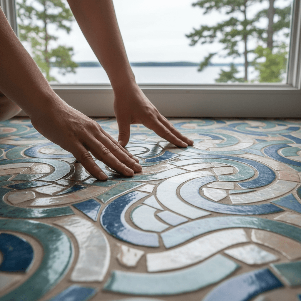 Professional tile flooring installation project by RenoHouse in Scugog — wood flooring