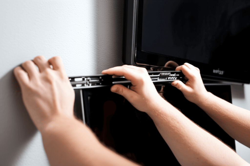 Professional tv mounting & shelf installation project by RenoHouse in Mississauga — quality workmanship