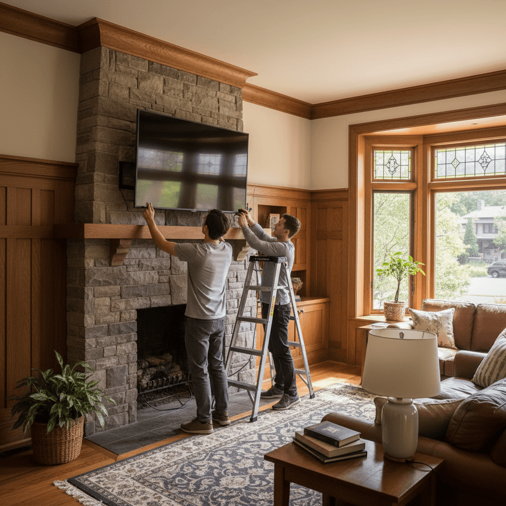 TV Mounting & Shelf Installation services in Aurora — licensed contractor near me