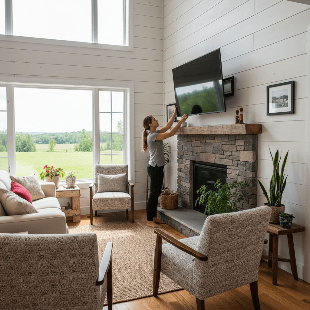 TV Mounting & Shelf Installation services in Brock — licensed contractor near me