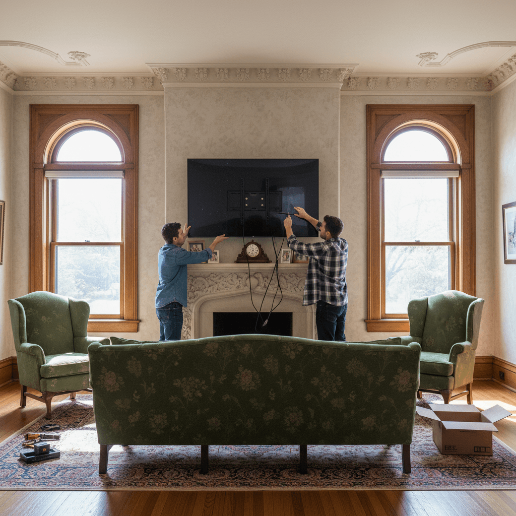 TV Mounting & Shelf Installation services in Burlington — licensed contractor near me