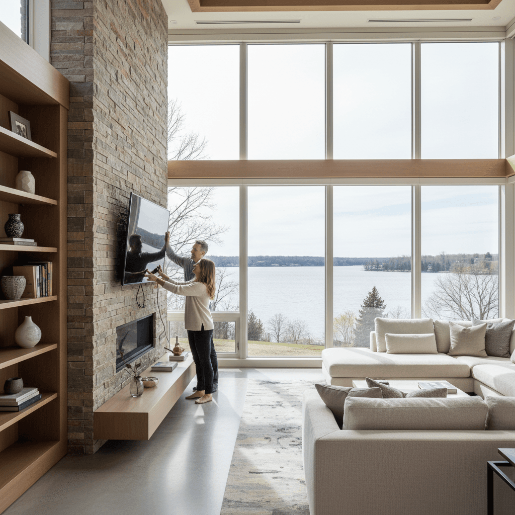 TV Mounting & Shelf Installation services in Oakville — licensed contractor near me