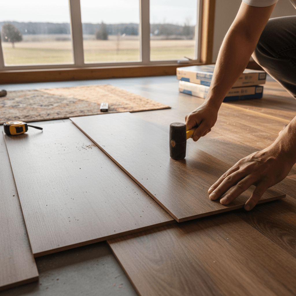 Professional vinyl flooring installation project by RenoHouse in Brock — vinyl flooring installation cost toronto