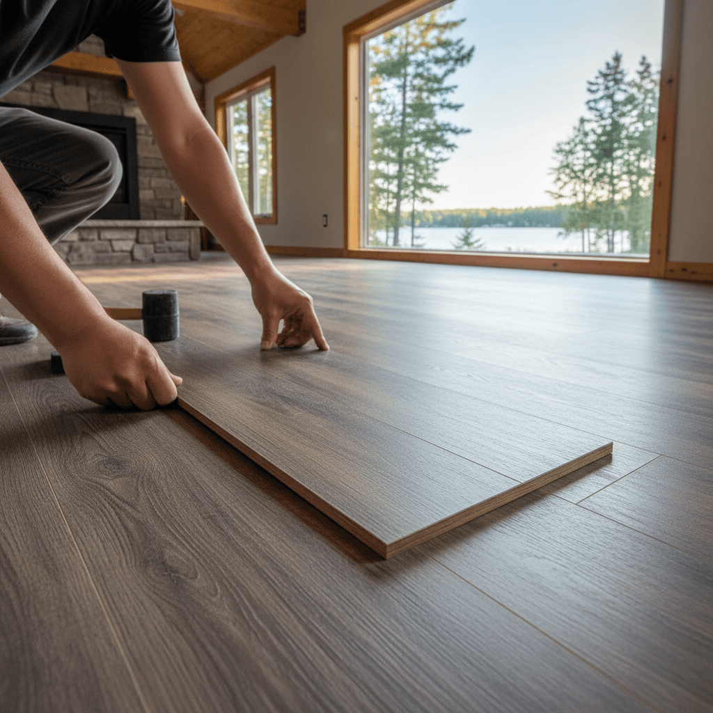 Professional vinyl flooring installation project by RenoHouse in Georgina — vinyl flooring installation cost toronto