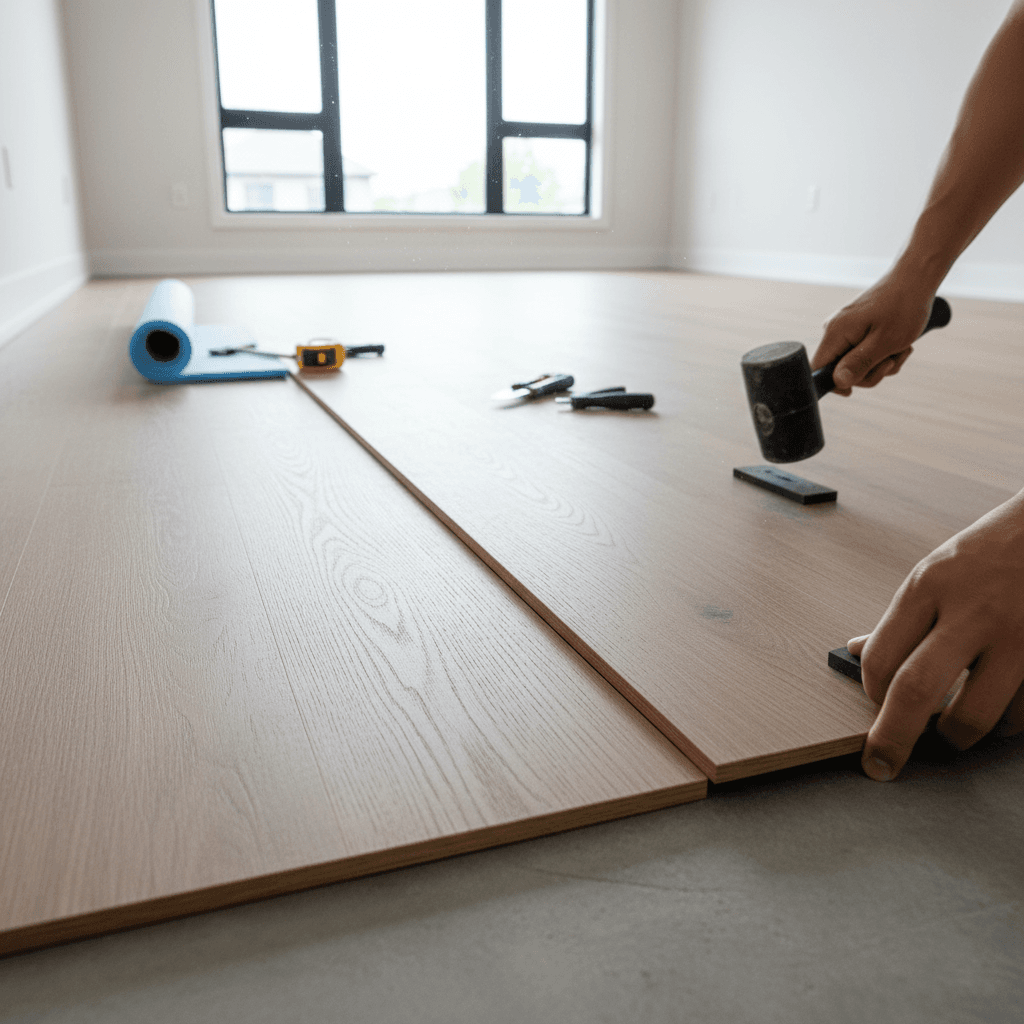 Professional vinyl flooring installation project by RenoHouse in Markham — vinyl flooring installation cost toronto