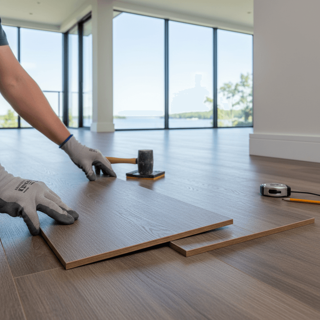 Professional vinyl flooring installation project by RenoHouse in Oakville — vinyl flooring installation cost toronto