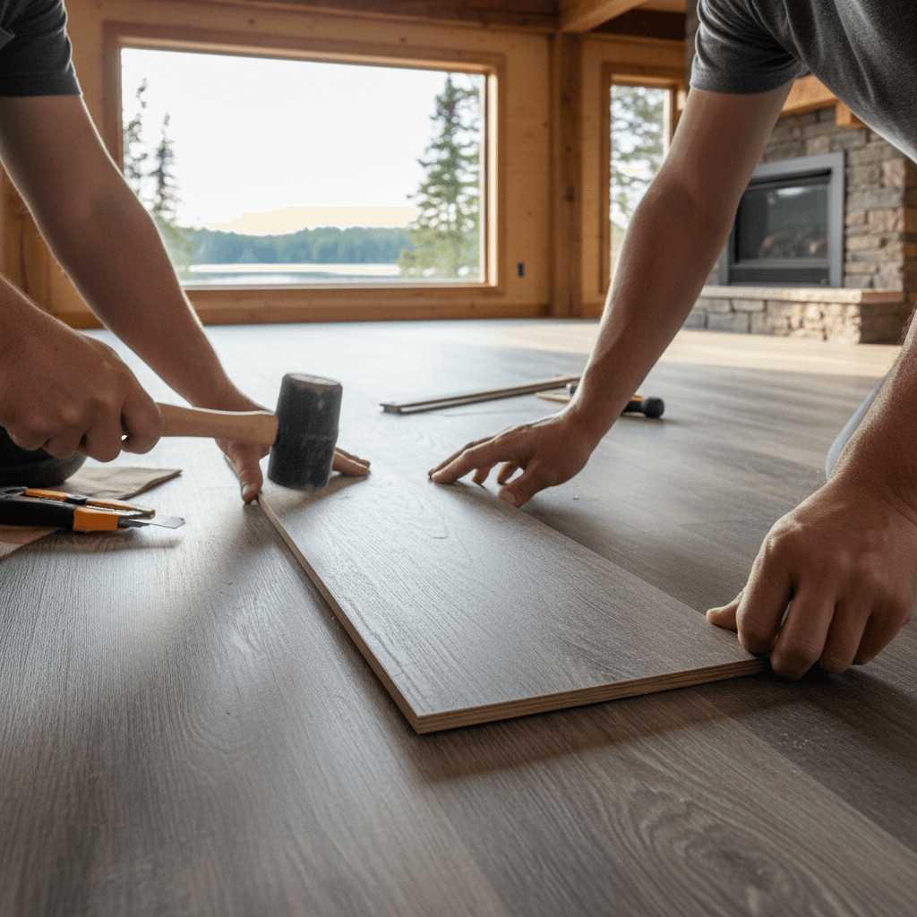 Professional vinyl flooring installation project by RenoHouse in Scugog — vinyl flooring installation cost toronto