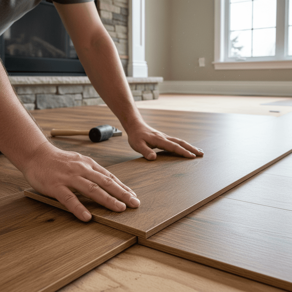 Professional vinyl flooring installation project by RenoHouse in Stouffville — vinyl flooring installation cost toronto