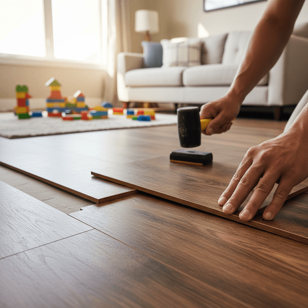 Professional vinyl flooring installation project by RenoHouse in Whitby — vinyl flooring installation cost toronto
