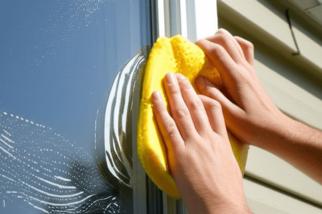 Professional window cleaning services project by RenoHouse in Brock — deck boards