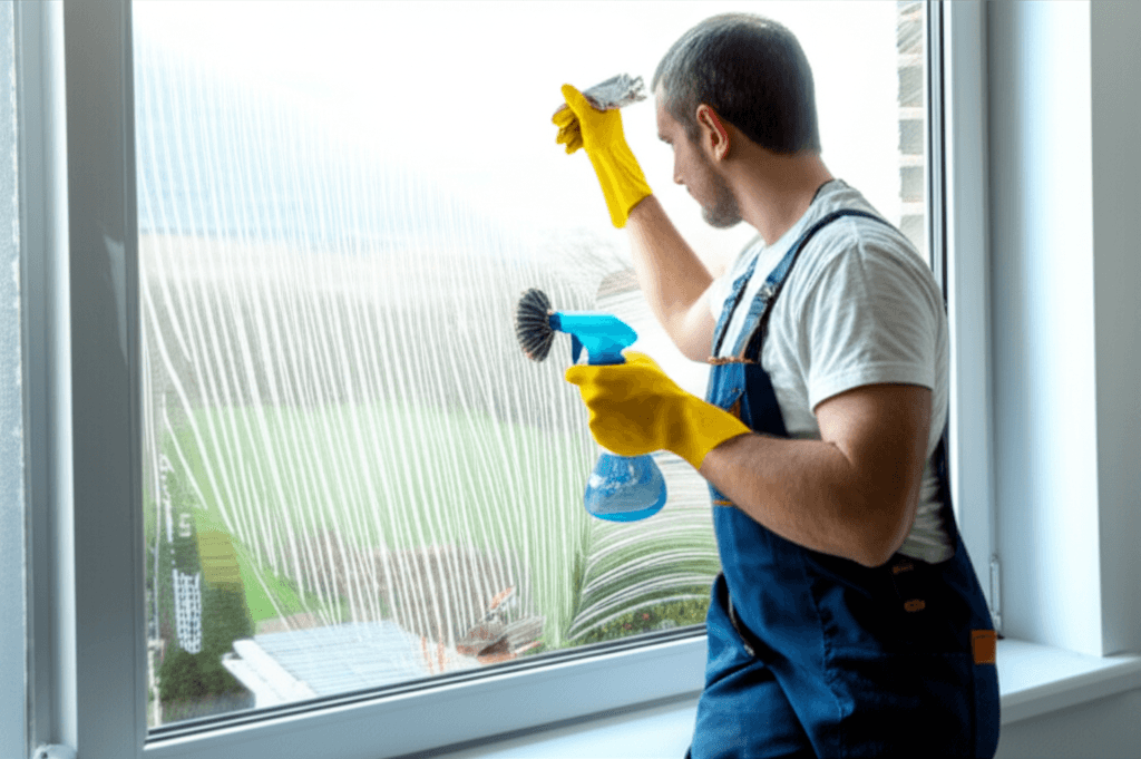 Professional window cleaning services project by RenoHouse in Pickering — deck boards