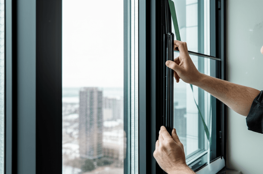 Professional window glass replacement project by RenoHouse in North York — broken windows
