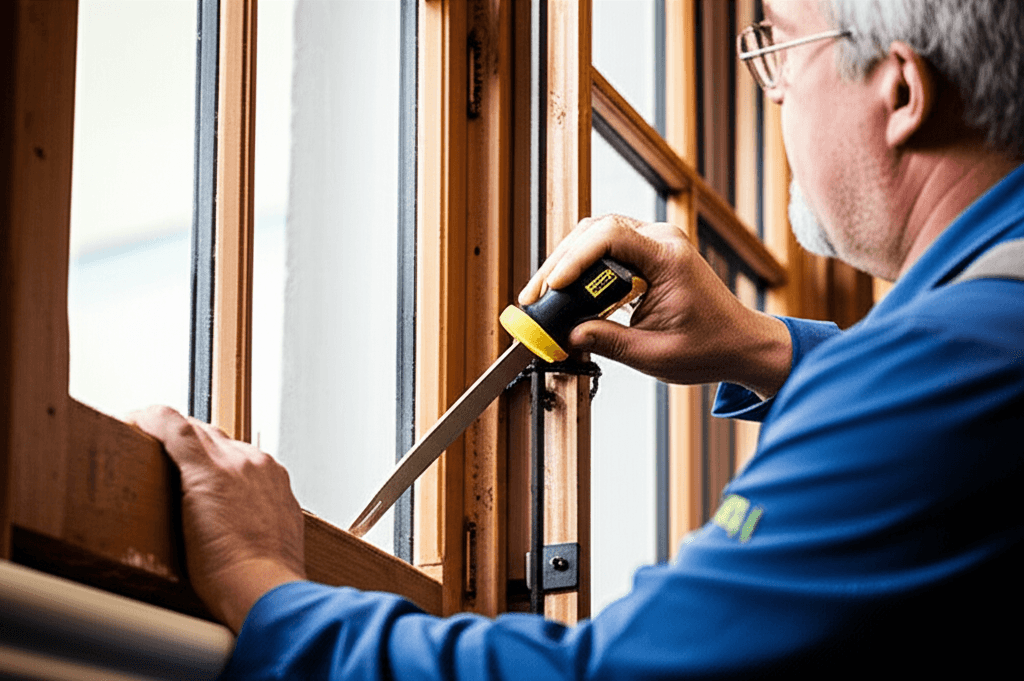 Professional window repair project by RenoHouse in Burlington — glass window repair