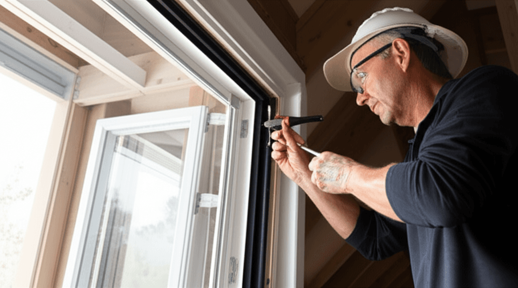 Professional window repair project by RenoHouse in Uxbridge — glass window repair
