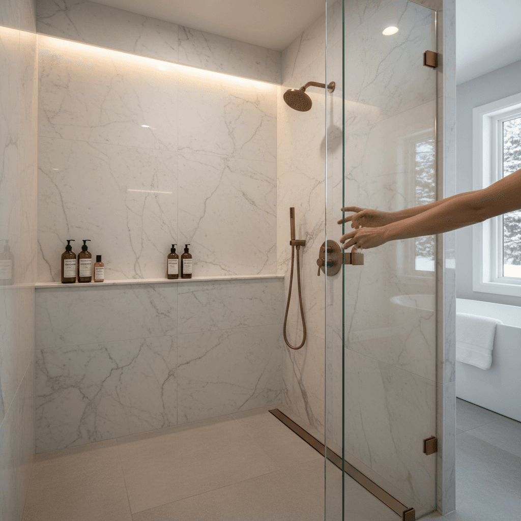 Professional bathroom renovation project by RenoHouse in Vaughan — bathroom contractors near me