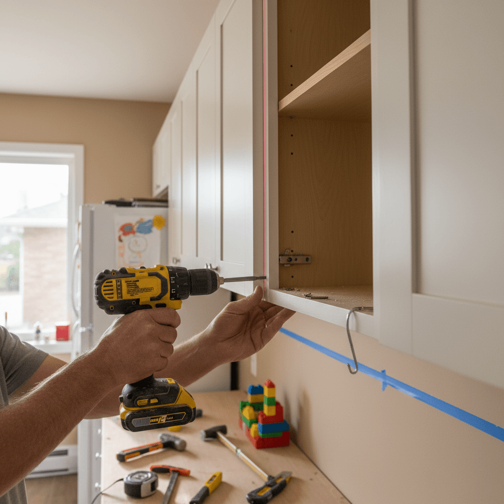Professional cabinet installation & refacing project by RenoHouse in Whitby — home depot cabinets