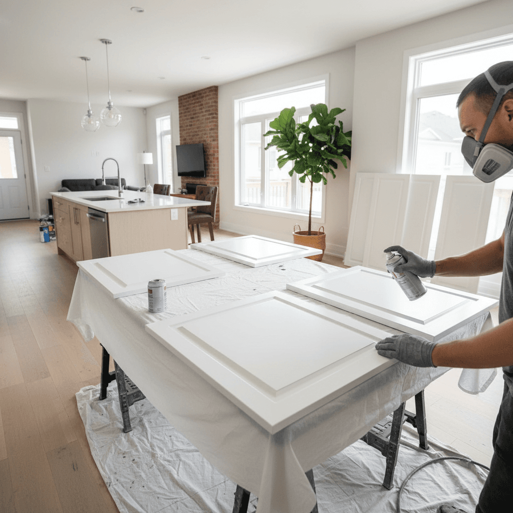 Kitchen Cabinet Painting services in Pickering — licensed kitchen cabinet painting near me