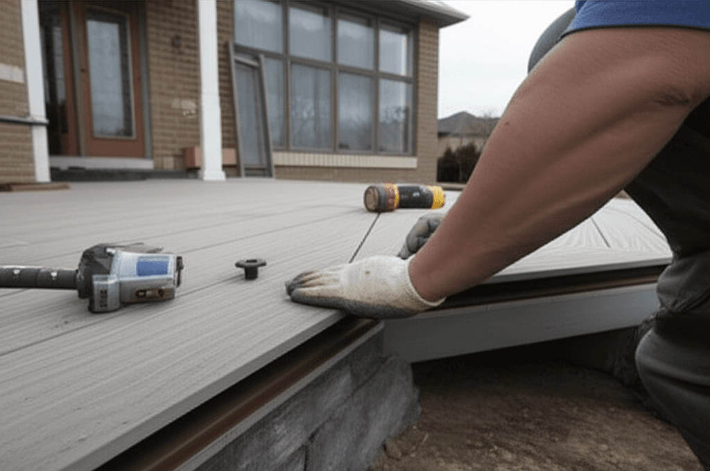 Professional deck boards & decking materials project by RenoHouse in Brampton — deck boards