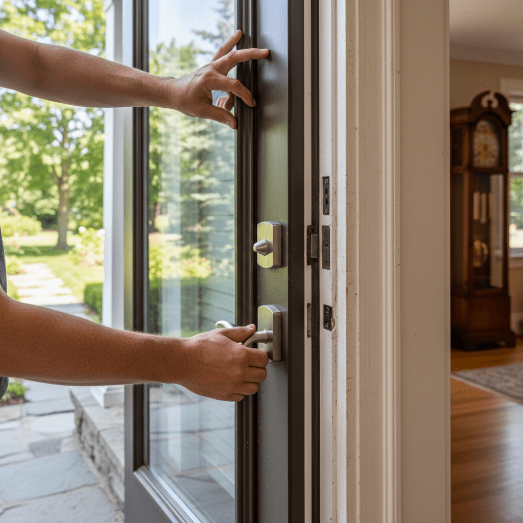 Professional glass door installation & repair project by RenoHouse in Newmarket — exterior doors