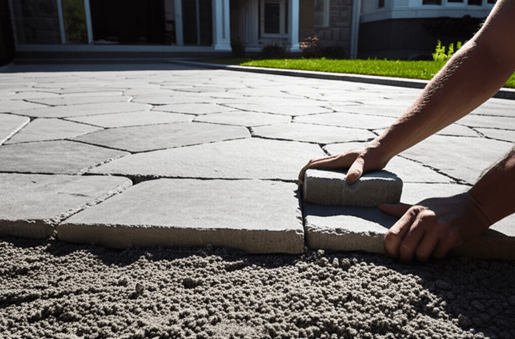Professional interlocking driveway & patio project by RenoHouse in Pickering — deck boards