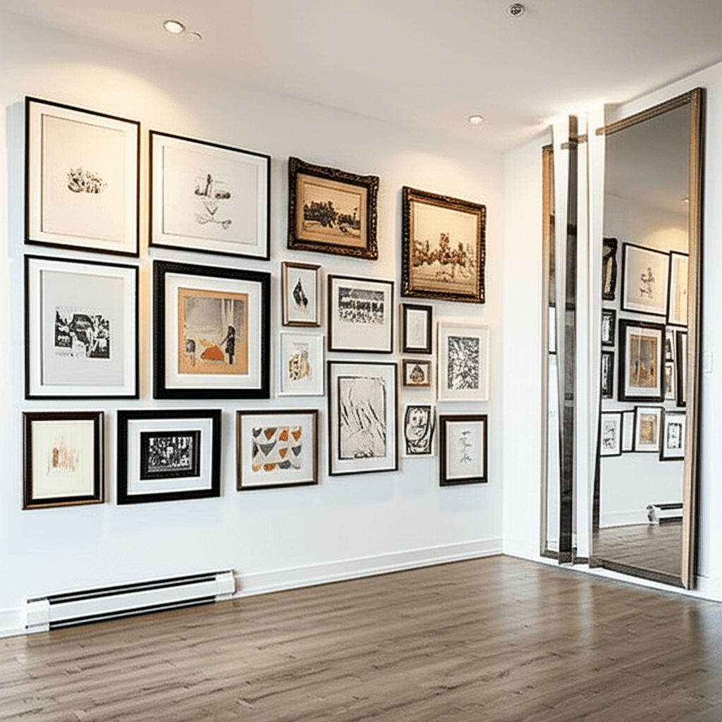 Professional picture & mirror hanging project by RenoHouse in Toronto — picture hanging service toronto