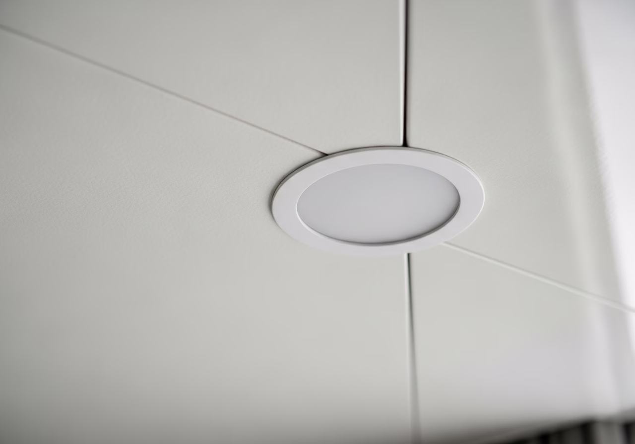 3D Shaped Stretch Ceilings — close-up of professional workmanship in a Toronto-area home