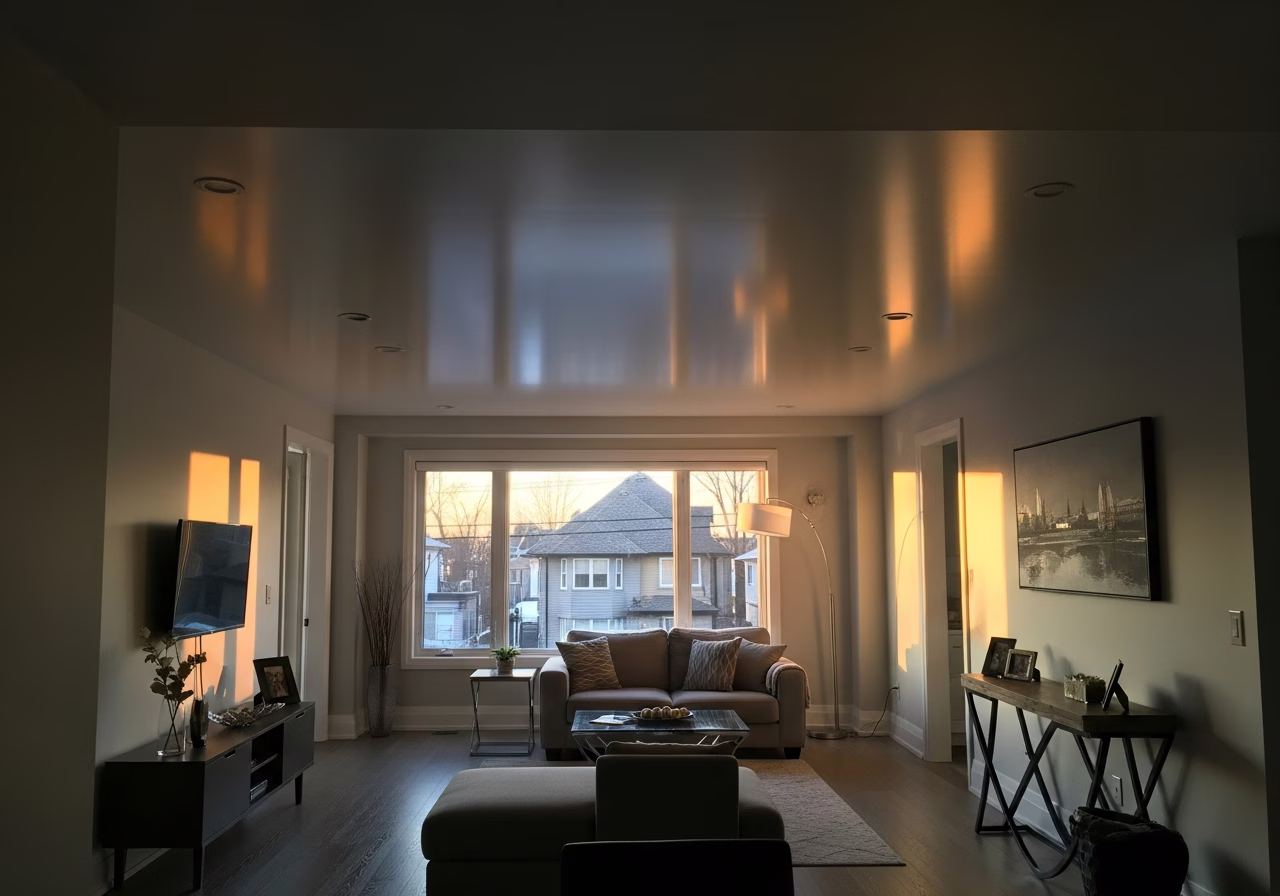 3D Shaped Stretch Ceilings — finished result in a Toronto or GTA home by RenoHouse