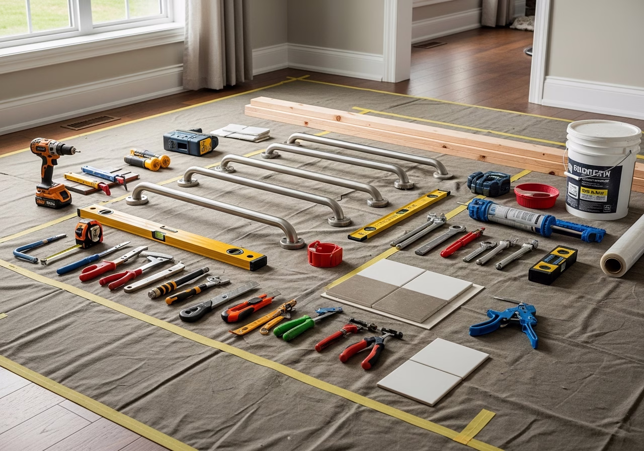 Aging-in-Place Renovation β tools and materials staged in a Greater Toronto Area home