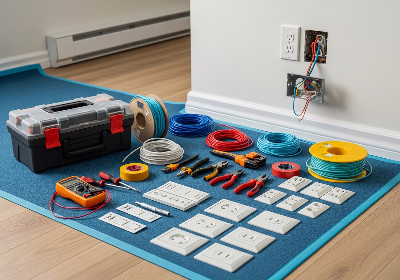 Aluminum Wiring vs Knob and Tube โ tools and materials staged in a Greater Toronto Area home