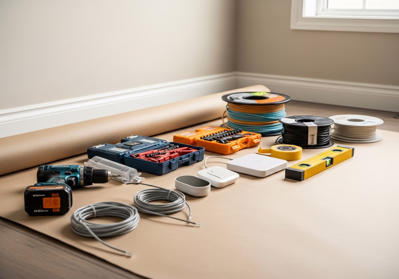Apple Home vs Google Home vs Alexa — tools and materials staged in a Greater Toronto Area home