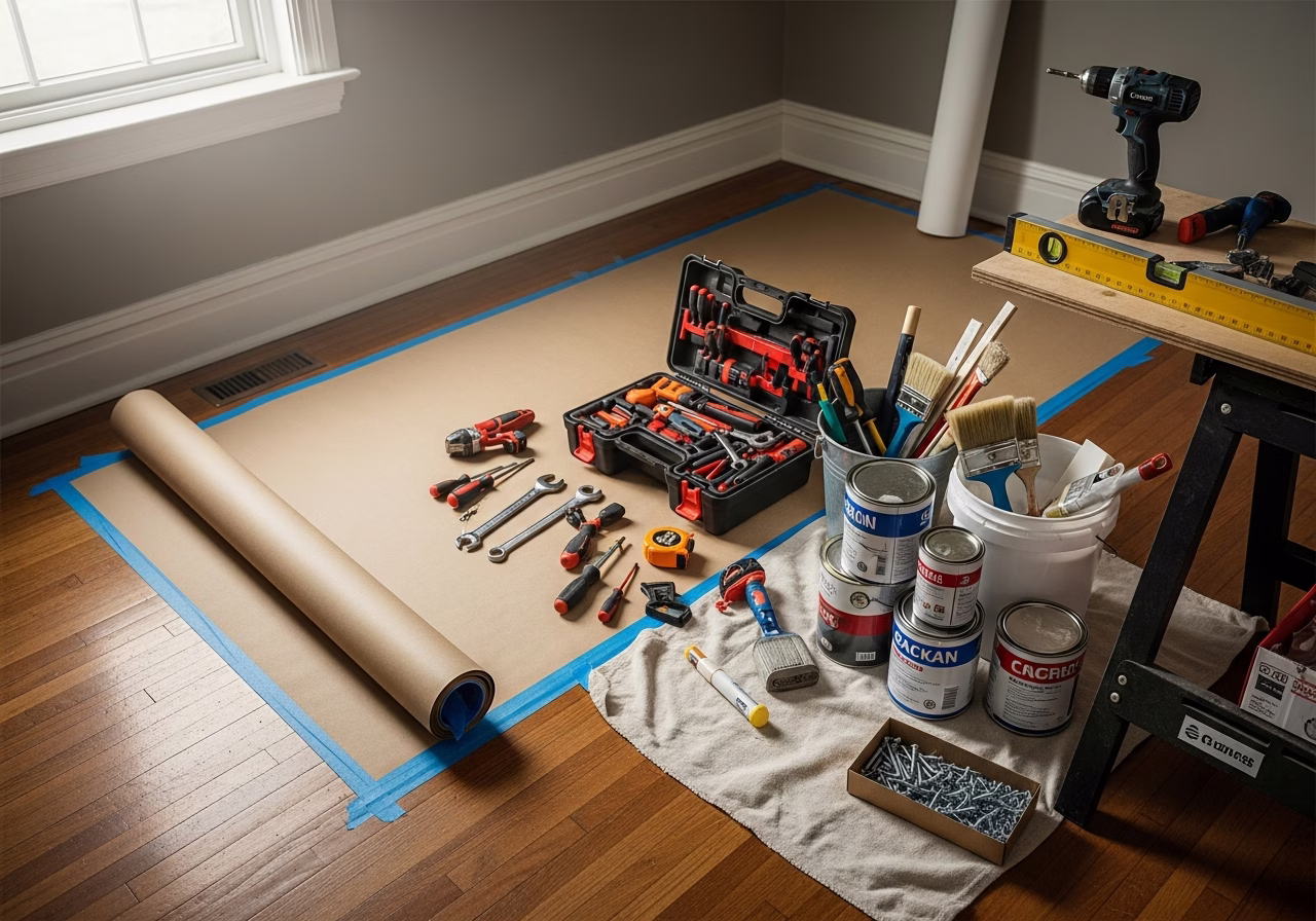 Attic Conversion Mistakes — tools and materials staged in a Greater Toronto Area home