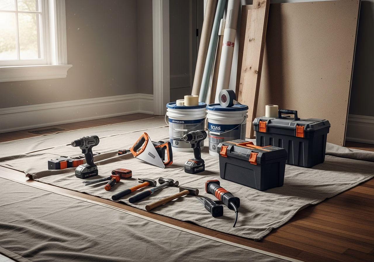 Attic Conversion ROI โ tools and materials staged in a Greater Toronto Area home