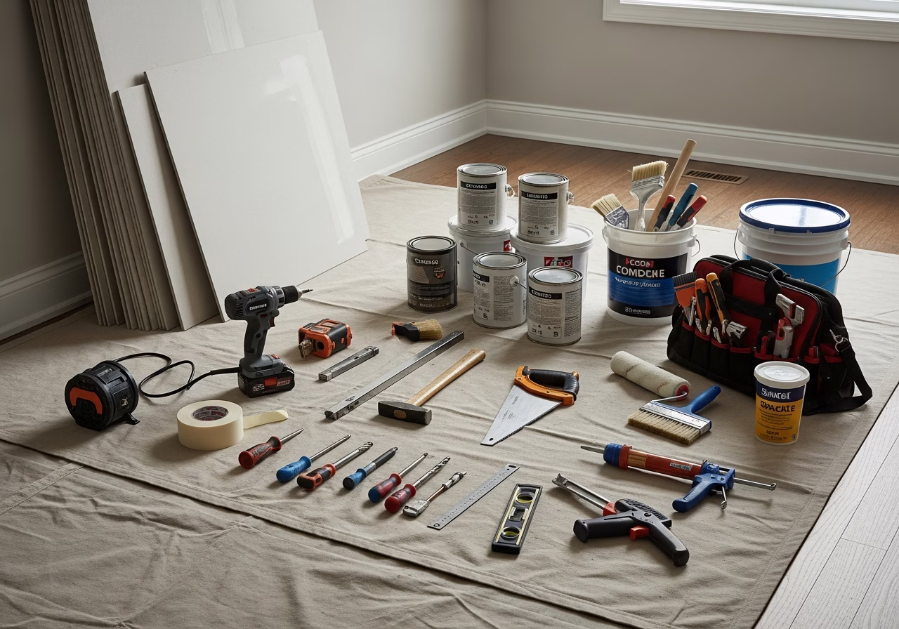 Attic Conversion vs Second-Storey Addition โ tools and materials staged in a Greater Toronto Area home