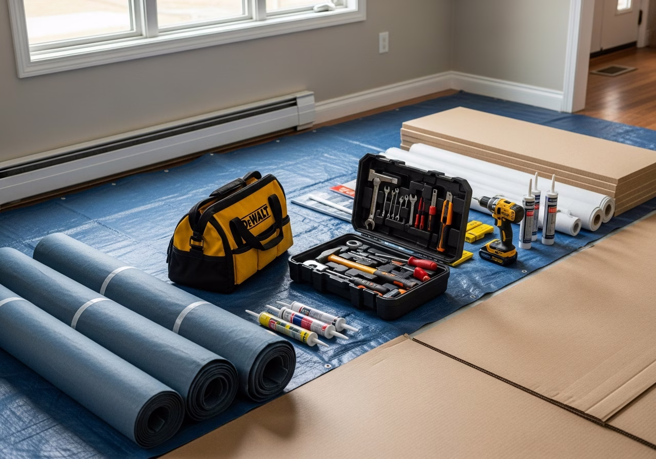 Attic Insulation Mistakes โ tools and materials staged in a Greater Toronto Area home