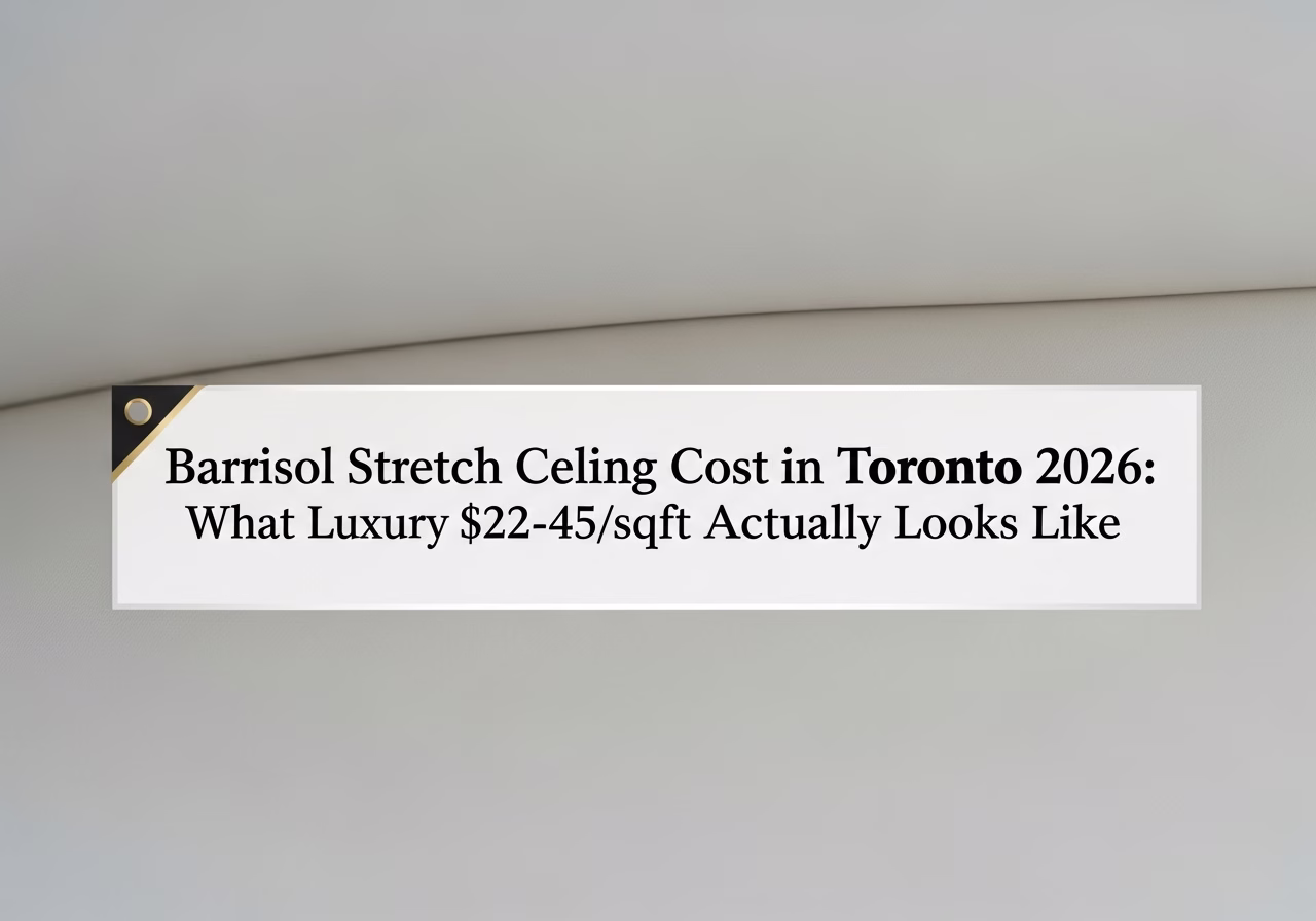 Barrisol Stretch Ceiling — close-up of professional workmanship in a Toronto-area home