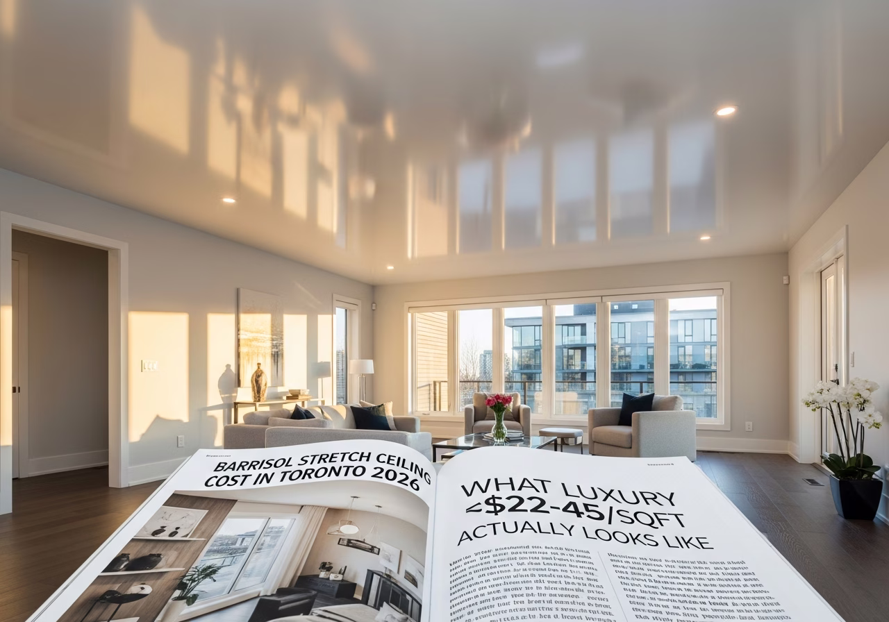 Barrisol Stretch Ceiling — finished result in a Toronto or GTA home by RenoHouse
