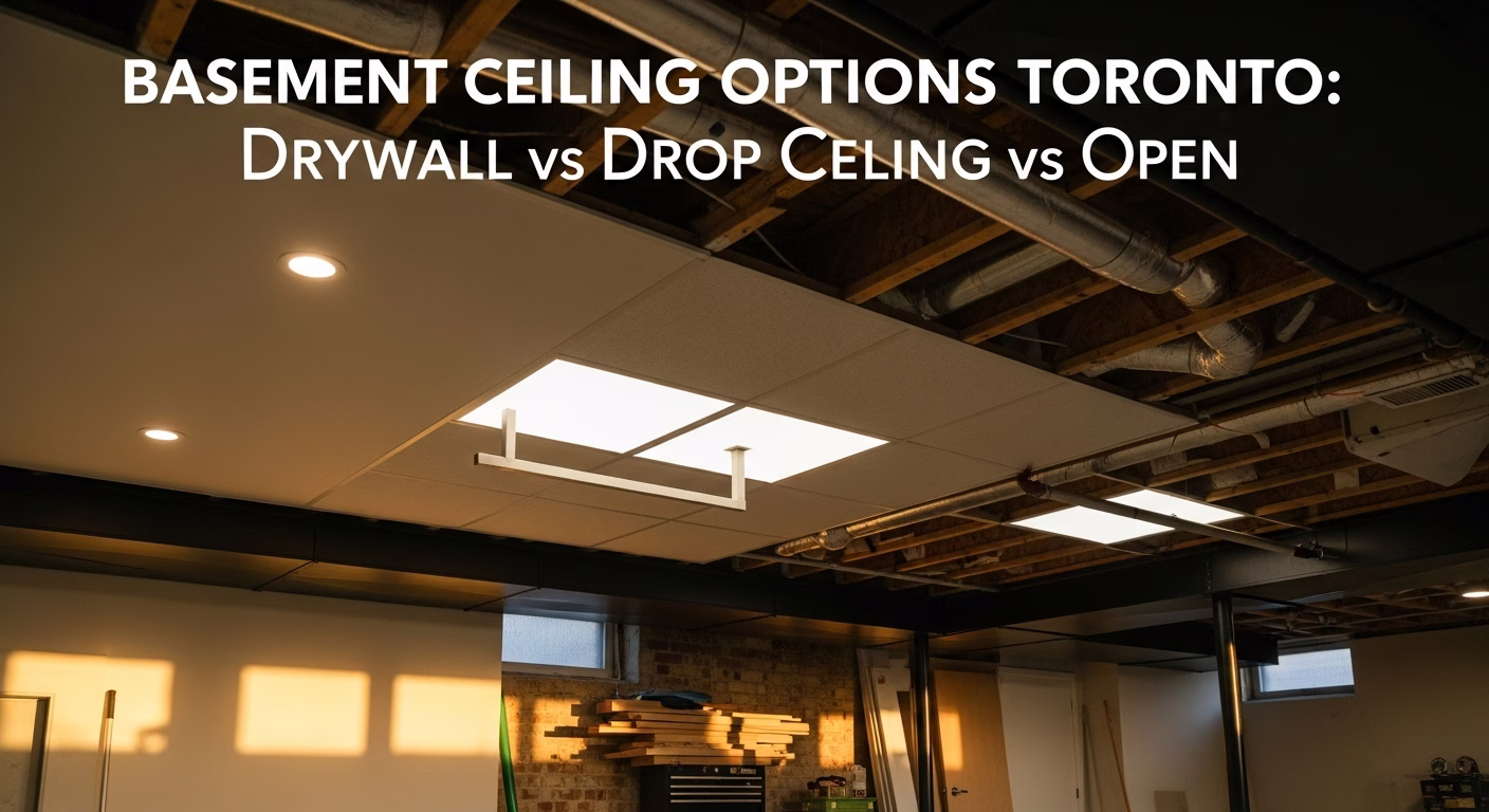 Basement Ceiling Options Toronto: Drywall vs Drop Ceiling vs Open