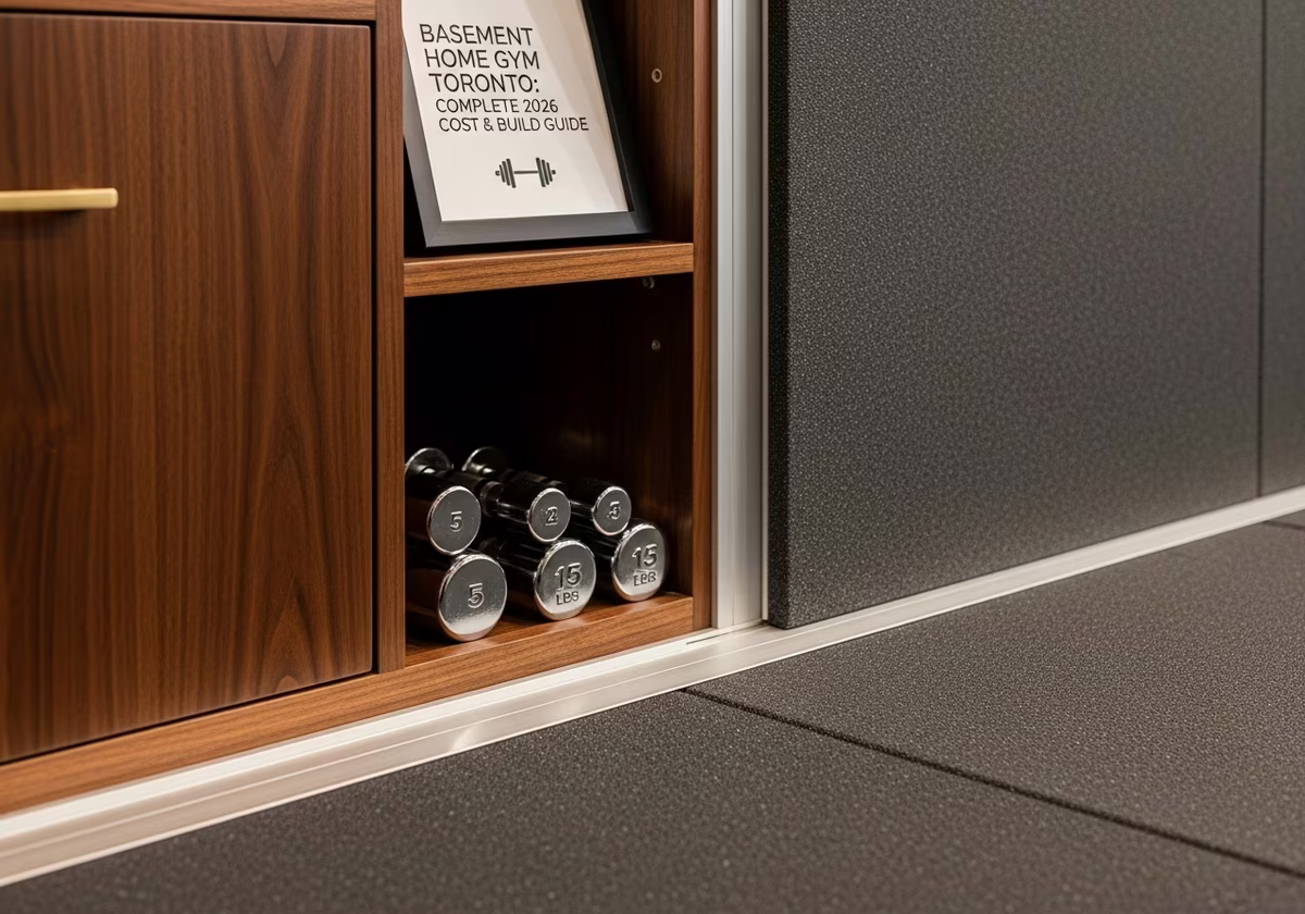 Basement Home Gym — close-up of professional workmanship in a Toronto-area home