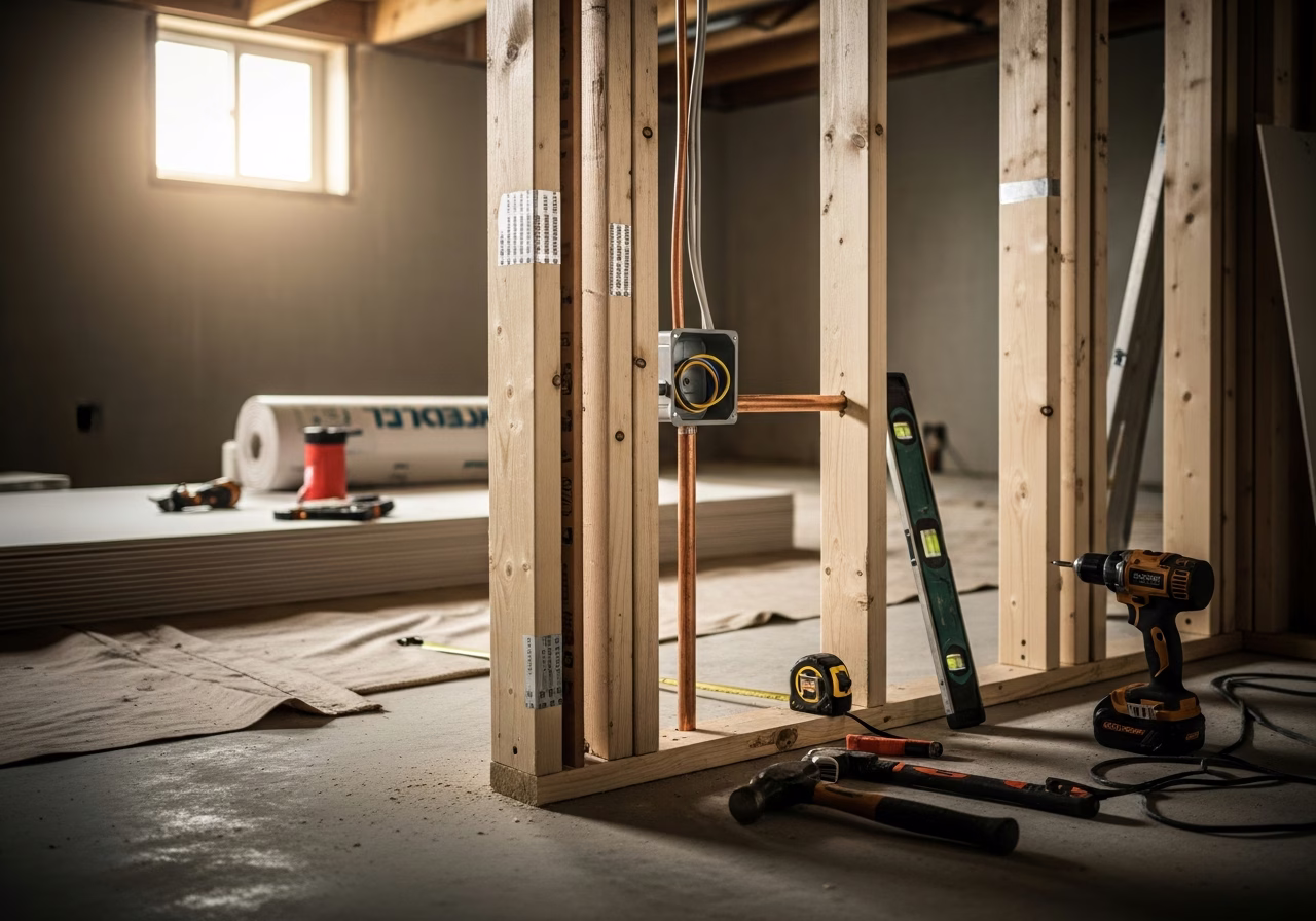 Basement Renovation King City — close-up of professional workmanship in a Toronto-area home