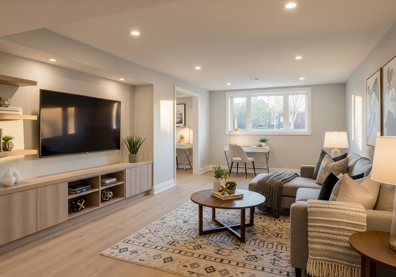 Basement Renovation King City — finished result in a Toronto or GTA home by RenoHouse