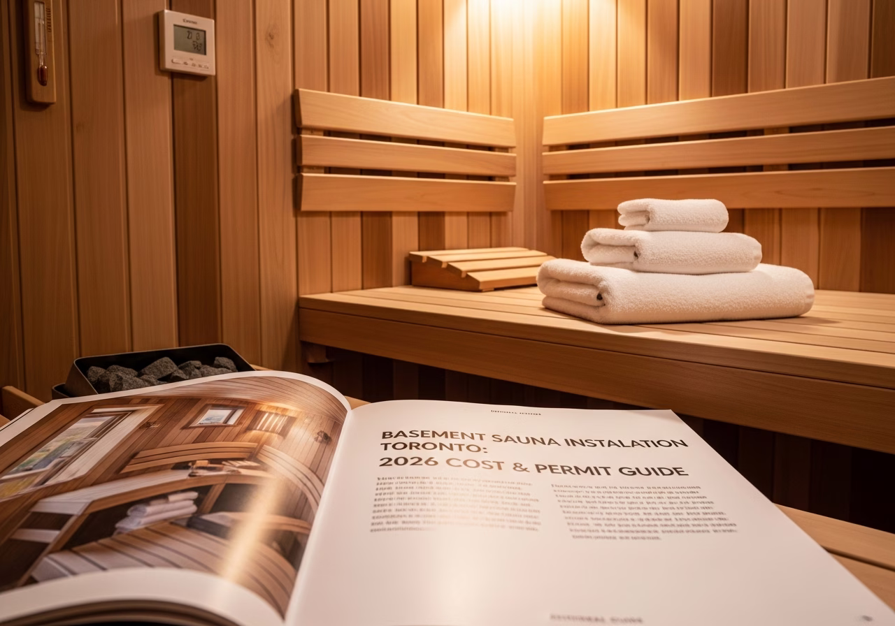 Basement Sauna Installation — close-up of professional workmanship in a Toronto-area home
