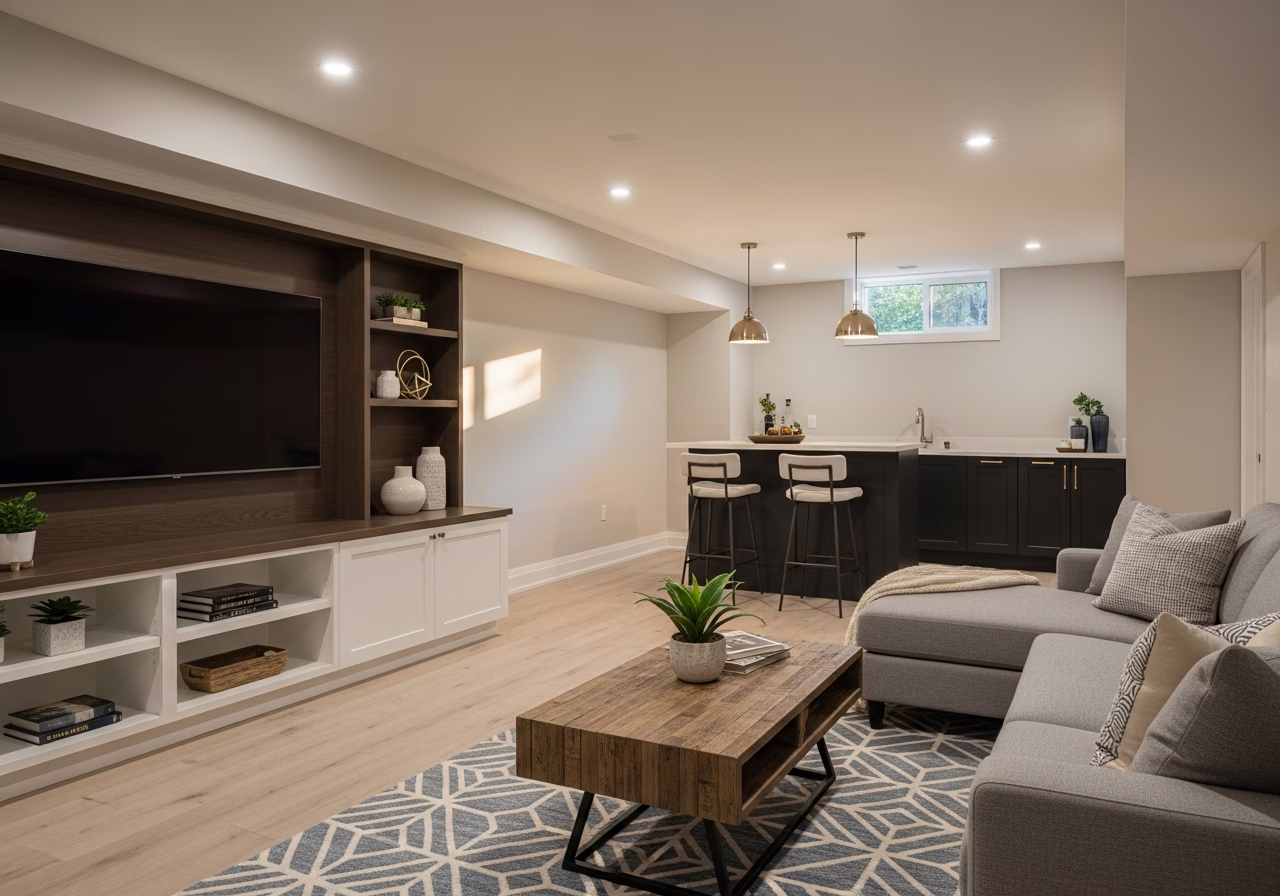 Basement Waterproofing — finished result in a Toronto or GTA home by RenoHouse