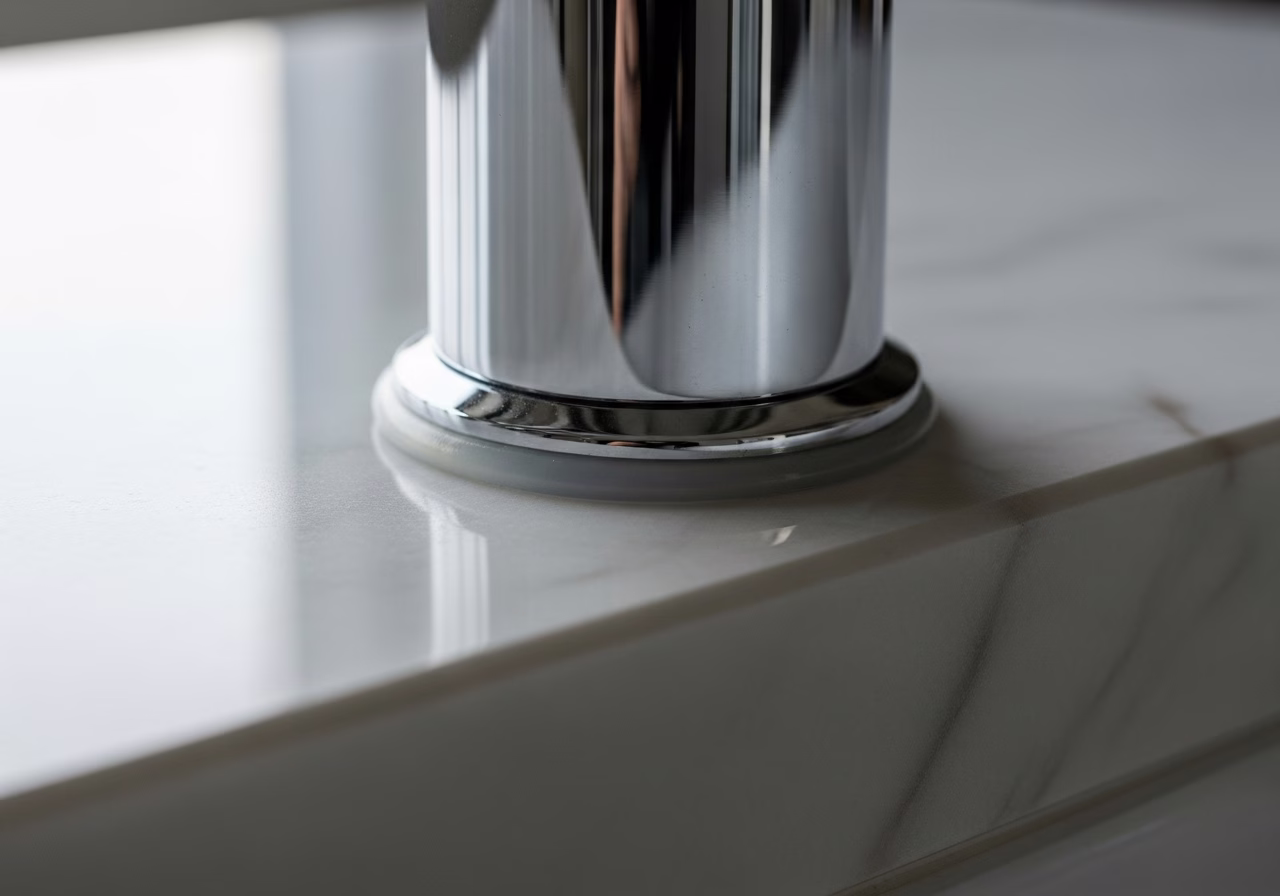 Bathroom Plumbing — close-up of professional workmanship in a Toronto-area home