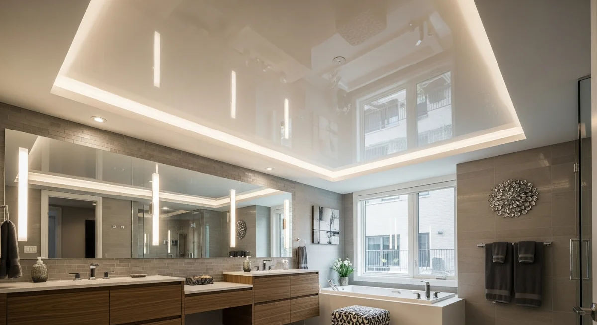 Bathroom Stretch Ceiling in Toronto: PVC Waterproof Guide (2026)