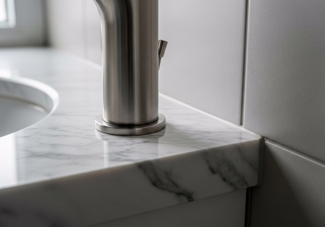 Bathtub Caulking — close-up of professional workmanship in a Toronto-area home