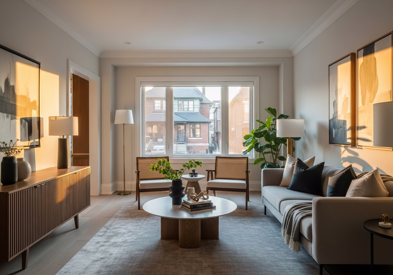 Built-In Office Desk and Shelving โ finished result in a Toronto or GTA home by RenoHouse