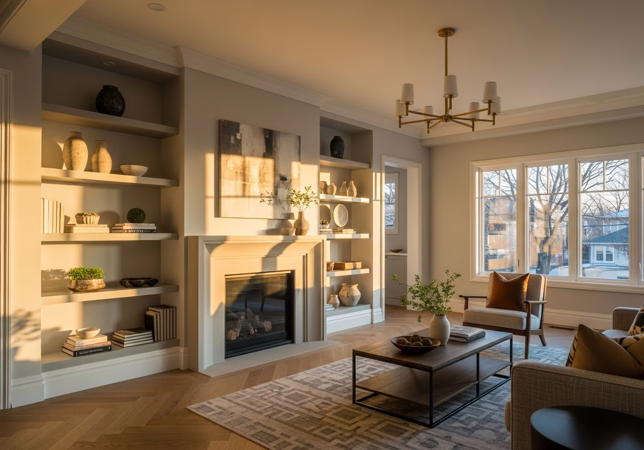 Built-In TV Wall Units โ finished result in a Toronto or GTA home by RenoHouse