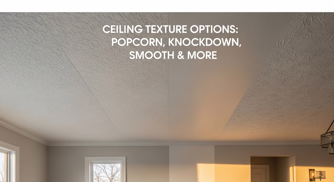 Ceiling Texture Options: Popcorn, Knockdown, Smooth & More